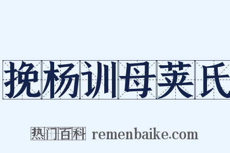 挽杨训母荚氏是什么意思的图片